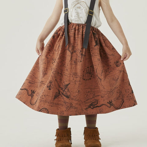 elfinFolk（エルフィンフォルク）2024SS   Noctua Suspenders Skirt サスペンダースカート