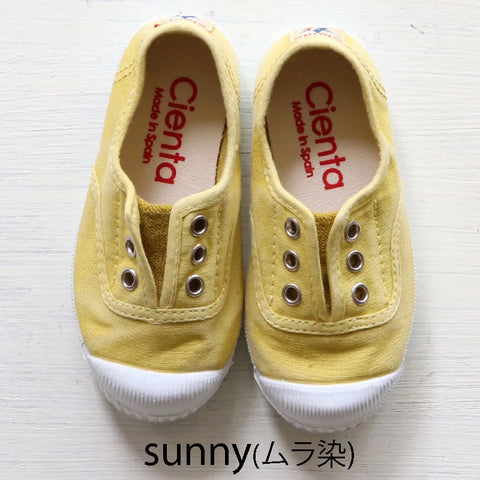 【送料無料】Cienta（シエンタ） スリッポン デッキシューズ 靴 キャンバス スニーカー 【ムラ染】21-34サイズ(12.5-21cm) 70777