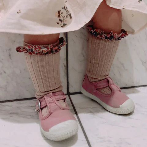 collegien（コレジアン）Elisabeth liberty socks リバティ ロングソックス キッズ 靴下    多カラー多サイズ展開【2956】