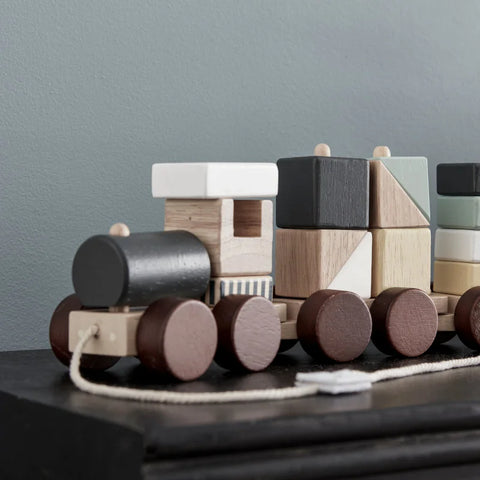 KIDS CONCEPT （キッズコンセプト） Block train  ブロックトレイン プルトイ 木のおもちゃ 汽車