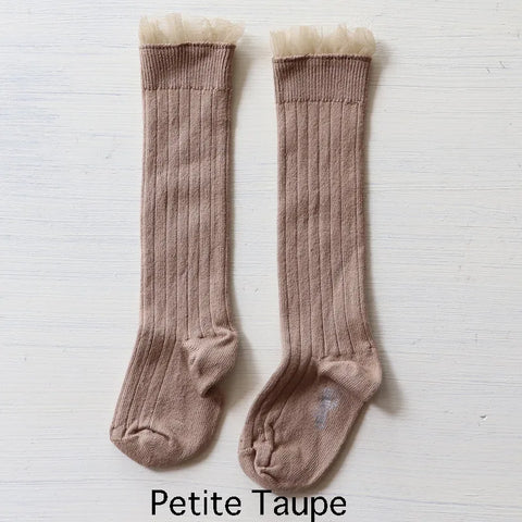collegien（コレジアン）    Manon Tulle socks チュールハイソックス     キッズ レディース 靴下【2957】