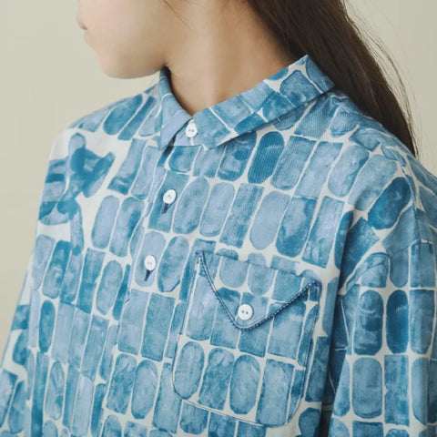 mina perhonen（ミナペルホネン） leima shirt デザインシャツ ZA1095P 、ZA1096P