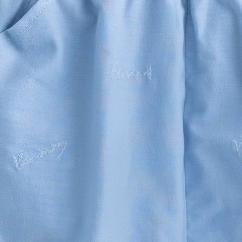 【50%オフセール】folkmade（フォークメイド）2022SS embroidery jinbei pants sax blue 刺繍甚平パンツ