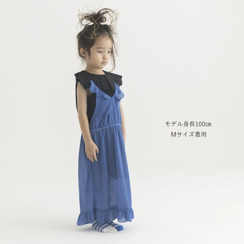 【50%OFFセール】folkmade（フォークメイド）2022ss shear dress blue シアードレス（ワンピース）