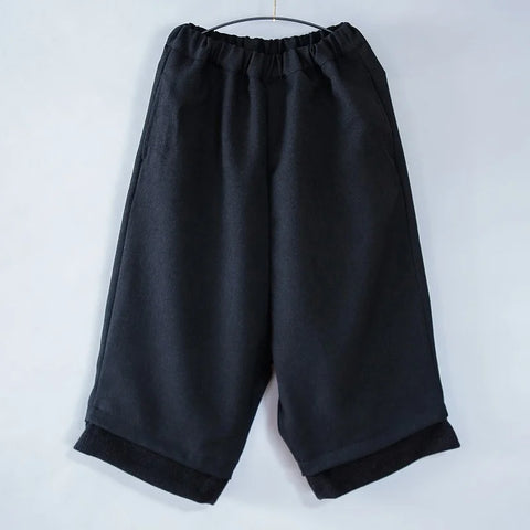 【50%オフセール】michirico（ミチリコ）2022AW Wide Saruel pants キッズ ワイドサルエルパンツ ブラック