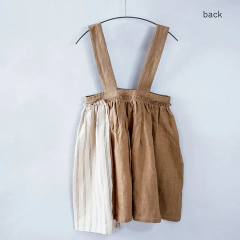 【50%オフセール】michirico（ミチリコ）2022AW Linen asymmetry skirts リネンアシンメトリースカート モカ、ブラック