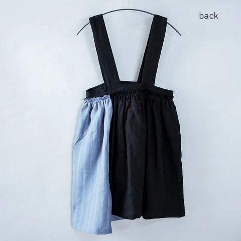 【50%OFFセール】michirico（ミチリコ）2022AW Linen asymmetry skirts リネンアシンメトリースカート モカ、ブラック