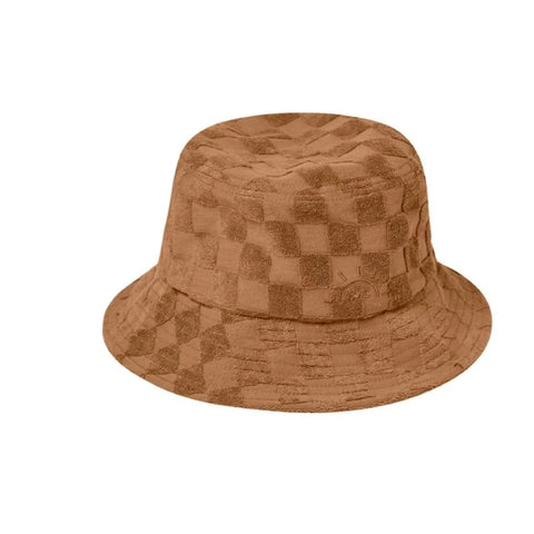 【50%OFFセール】Rylee & Cru （ライリーアンドクルー）2023SS TERRY BUCKET HAT CAMEL CHECK キャメルチェック デザインハット帽