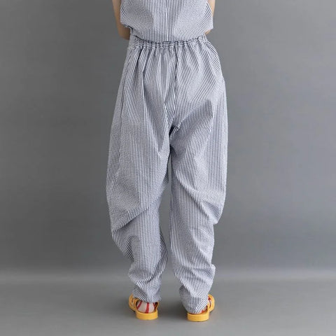 【50%OFFセール】folkmade（フォークメイド）2023SS cool max ballon pants gray stripe バルーンパンツ