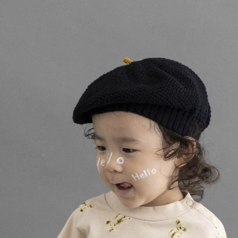 【50%OFFセール】folkmade（フォークメイド）2023SS beret sax bluexblack、blackxginger、black ベビーベレー帽