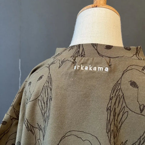 ★arkakama （アルカカマ）2023SS CS M/S Tee Tシャツ OWL AKT00752