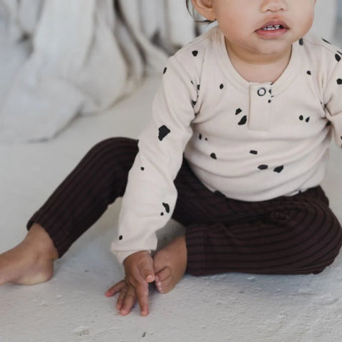 ★Phil&Phae（フィルアンドフェ）2023AW apered baby pants stripes burnt umber テーパードベビーパンツストライプ