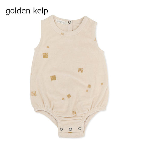 Phil&Phae（フィルアンドフェ）2024SS Sleeveless frotté onesie tiles ロンパース