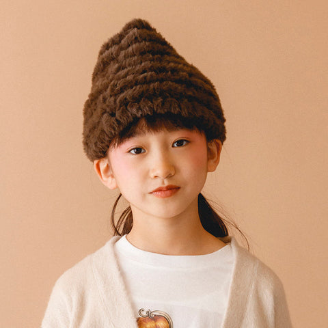 【50%OFFセール】nunuforme （ヌヌフォルム） knit cap ニットキャップ brown（キッズ）