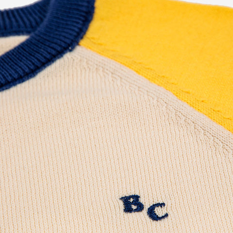 【50%オフセール】bobo choses（ボボショーズ）2023SS B.C. Sail Rope knitted T-shirt 半袖コットンニット