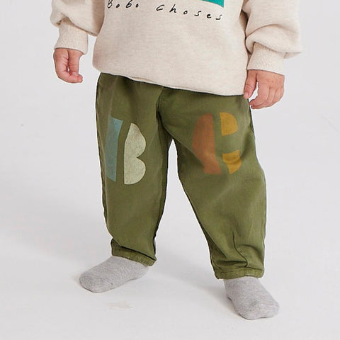 【50%オフセール】bobo choses（ボボショーズ）2023AW Baby Multicolor B.C woven pants パンツ