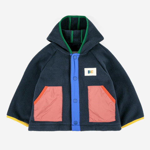 ★bobo choses（ボボショーズ）2023AW Baby Color Block polar hooded jacket ジャケット