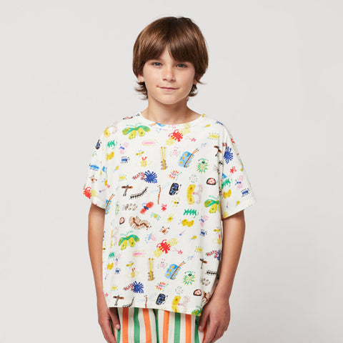 BOBO CHOSES / ボボショーズ 2024SS Funny Insects all over T-shirt 半袖Tシャツ