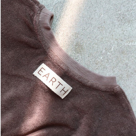 EARTH（アース）2024SS  Cropped Sweat - Brown クロップドスウェット