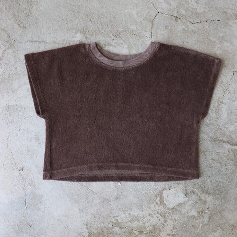 EARTH（アース）2024SS  Cropped Sweat - Brown クロップドスウェット