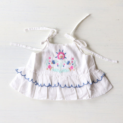 Lali Kids（ラリキッズ）2024SS BLOSSOM SET トップス＋パンツセット PEAL WITH ENBROIDERY