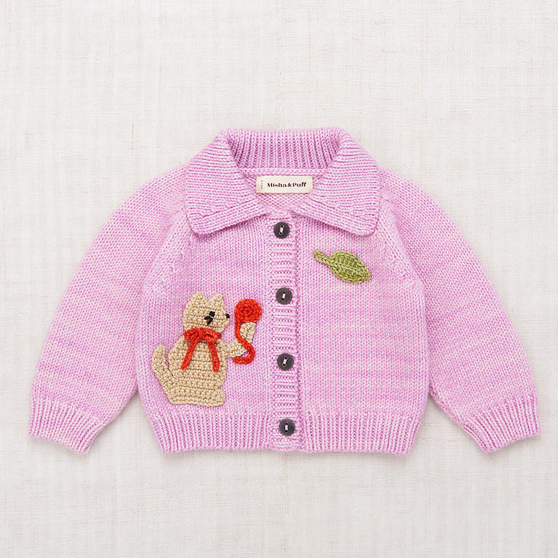 【D2】Misha&Puff(ミーシャアンドパフ)2024AW Meadow MOTLEY Cardigan カーディガン 6-12M