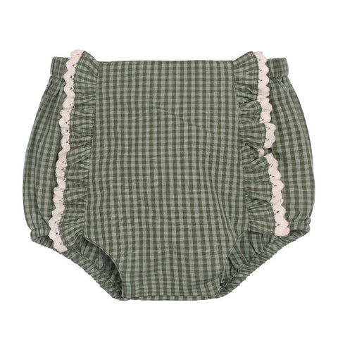 Little Cotton Clothes（リトルコットンクローズ）2024SS Organic Dorit Bloomers -little green check-　ブルマ