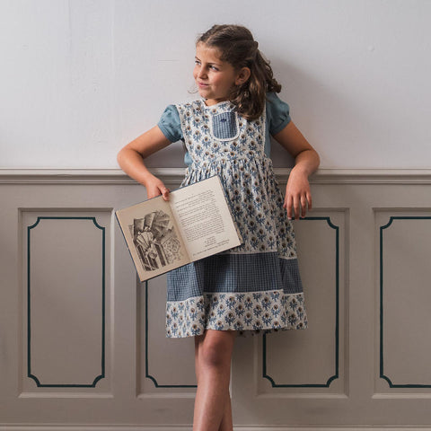 Little Cotton Clothes（リトルコットンクローズ）2024SS Organic Dorothea Pinafore -thistle floral- ワンピース