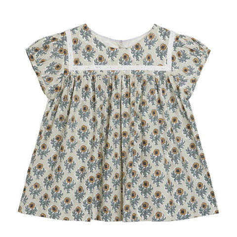 Little Cotton Clothes（リトルコットンクローズ）2024SS Organic Juno Blouse -thistle floral- ブラウス