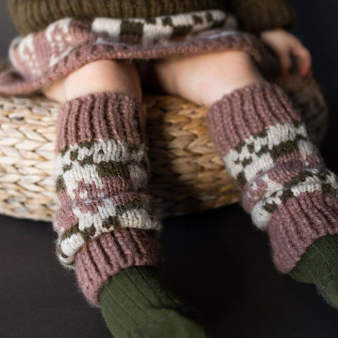 【50%OFFセール】Mabli Knitwear（マブリ） 2023AW SGLEFRIO LEG WARMERS BLUSH,JADE レッグウォーマー