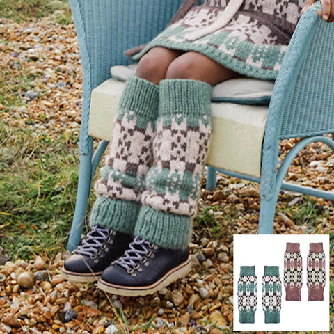 ★Mabli Knitwear（マブリ） 2023AW SGLEFRIO LEG WARMERS BLUSH,JADE レッグウォーマー