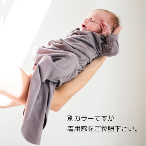 【50%オフセール】Phil&Phae（フィルアンドフェ）2022AW Knotted baby gown drawn dots 結びデザインベビーガウン 新生児