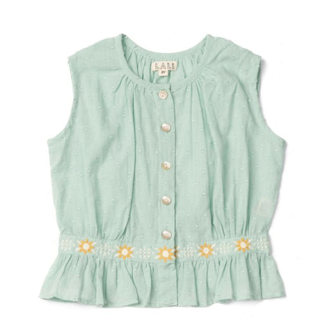 Lali Kids（ラリキッズ）2024SS CORSETTOP MINT EMBROIDERY トップス