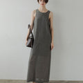 【4月下旬入荷次第お届けのご予約】anuke（アンヌーク） Woolchambray Sleeveless Onepiece 62710301.