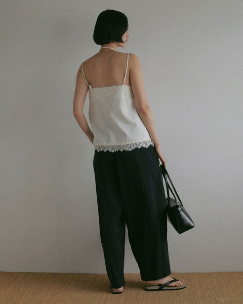 【3月上旬入荷次第お届けのご予約】anuke（アンヌーク） Twill Lace Camisole 62710404.
