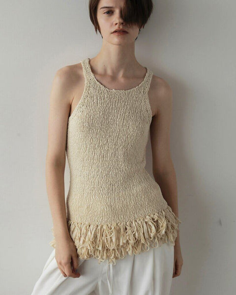 【5月中旬入荷次第お届けのご予約】anuke（アンヌーク） Americansleeve Fringe Tops 62710526.