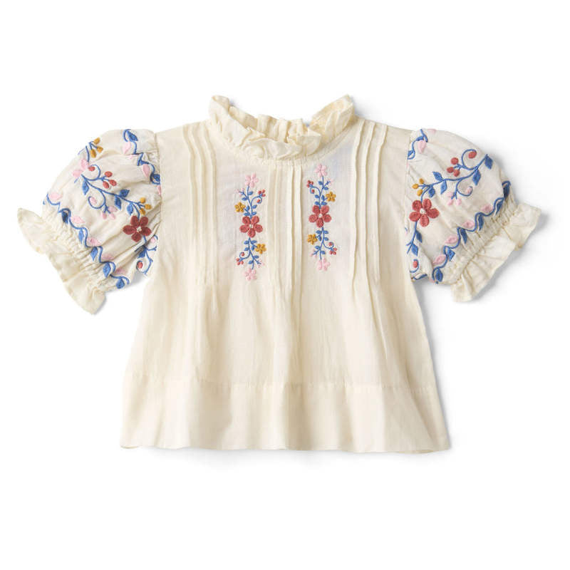 D1】Lali Kids（ラリキッズ）2026SS Luna Top in Antique White Linen