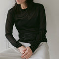 【2月中旬入荷次第お届けのご予約】anuke（アンヌーク） Slit Chiffon Tops 62710606.