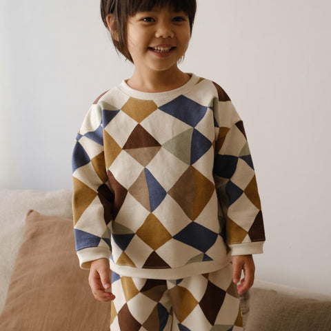 【ネコポス送料無料】organic zoo（オーガニックズー）2025AW Kite Patchwork Sweatshirt Undyed 長袖スウェットシャツ