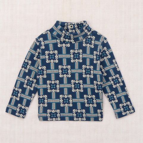 【D1】Misha&Puff（ミーシャアンドパフ）2026WI Baby Turtleneck - Moonlight Railroad Floral - 長袖トップス.