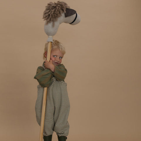 【ネコポス送料無料】organic zoo（オーガニックズー）2025AW Fern Stripes Dungarees ダンガリー、オーバーオール