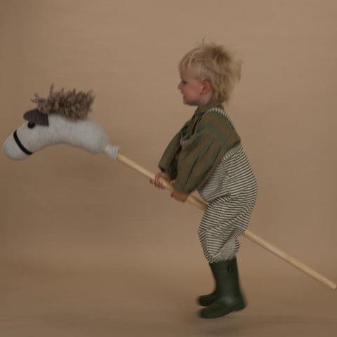 【ネコポス送料無料】organic zoo（オーガニックズー）2025AW Fern Stripes Dungarees ダンガリー、オーバーオール