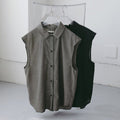【4月下旬入荷次第お届けのご予約】anuke（アンヌーク） Woolchambray Sleeveless Shirts 62710405.