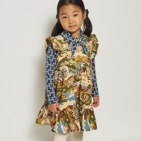 【D1】Misha&Puff（ミーシャアンドパフ）2026WI Scout Top - Moonlight Railroad Floral -　スコートトップ.