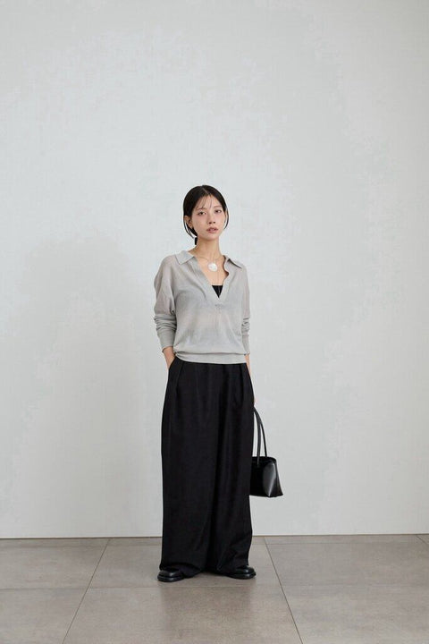 【3月上旬入荷次第お届けのご予約】anuke（アンヌーク） Sheer Skipper Knit 62710524.