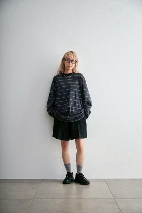 【3月中旬入荷次第お届けのご予約】anuke（アンヌーク） Border Loose Long T-shirts 62620620.