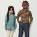 【D1】Misha&Puff（ミーシャアンドパフ）2026WI Turtleneck - Bark Calico Hearts -　タートルネックトップス.