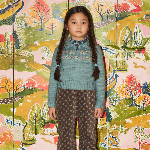 【D1】Misha&Puff（ミーシャアンドパフ）2026WI Turtleneck - Moonlight Railroad Floral -　タートルネックトップス.