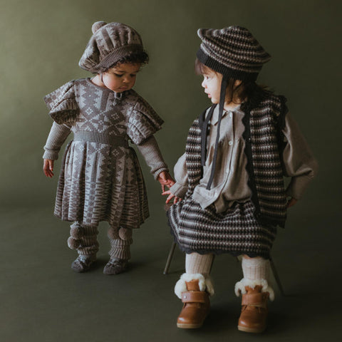 ・MABLI 2024AW ERYRI DRESS - MOREL / WHEAT - Knit dress