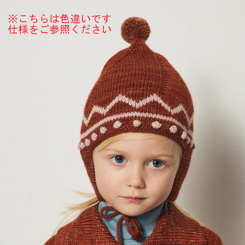 【D1】Misha&Puff（ミーシャアンドパフ）2026WI  Zig Zag Pointy Peak Hat - Brut - キッズニット帽.